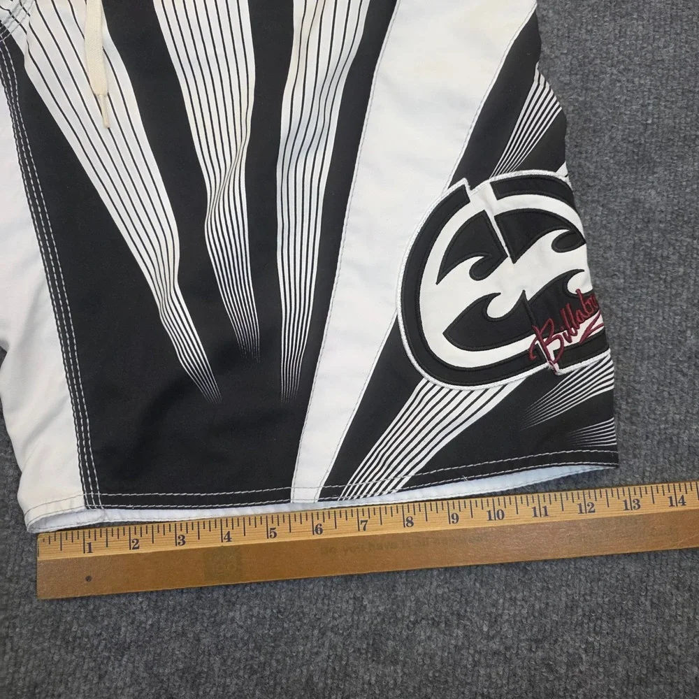 Vintage Billabong Andy Irons Rising Sun Pro Board Shorts Sz 36 White Black Surf